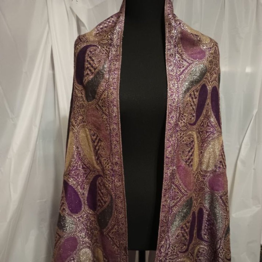 SUMMER CLEARANCE -- BLING MULTICOLOR SCARF FOR EVENINGS AND SPECIAL EVENTS